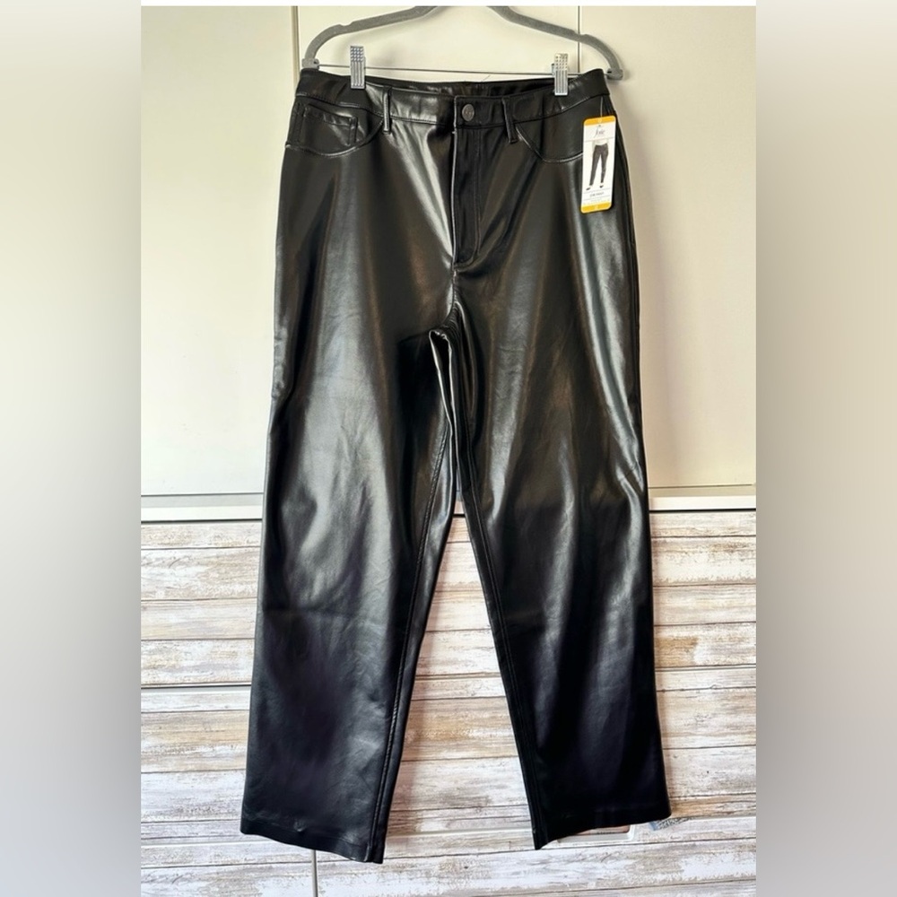 Joie Limited Edition Faux Leather Pants Black Size 12 NWT